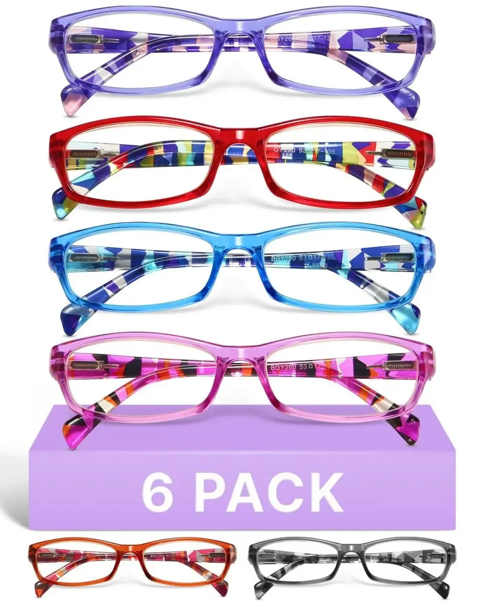 Gaoye BRAND NEW Reading Glasses for Women 1.0 Power Pair Colorful Free Ship